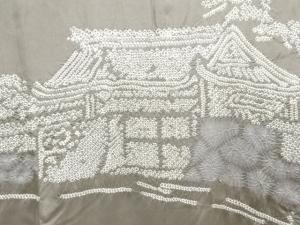 アンティーク　絞り家屋模様男物長襦袢